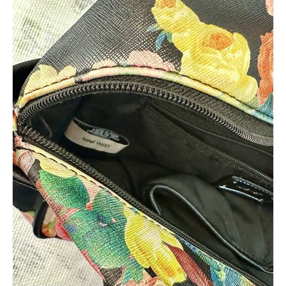 Nine West Floral And Black Purse Crossbody - Picture 9 of 10